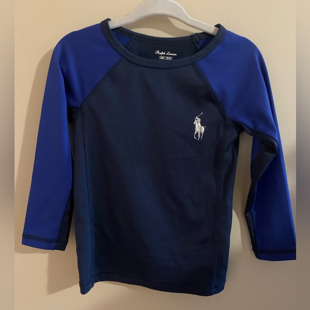 Toddler Boys Polo Ralph Lauren UV long sleeve Rash Guard Swim Shirt